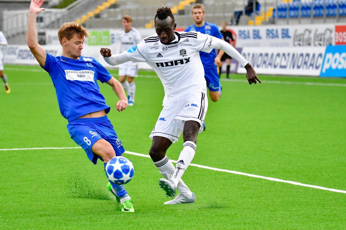 Pape Paté Diouf var god offensivt og sa Arendal tidlig ledelsen. Det var dessverre ikke nok til å vinne kampen...