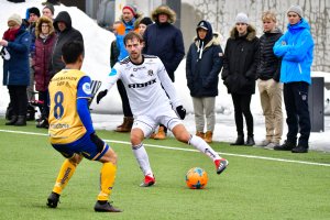 Mads Nørby Madsen i treningskampen mot Jerv 8. februar 2018.