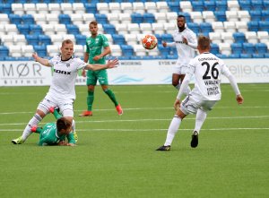 Jakob Rasmussen i aksjon mot Kvik Halden. 