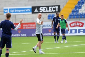 Steinar Pedersen på trening foran kampen mot Kvik Halden. 
