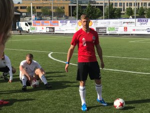 Mattias Andersson på treningsfeltet.