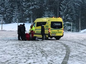 Det måtte tilkalles ambulanse da to Arendal-spillere ble skadet under cup-kvalifiseringskampen mot MK tirsdag kveld.
