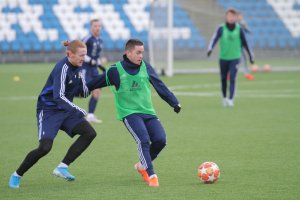 Kim Kvaalen på trening 18. februar. 