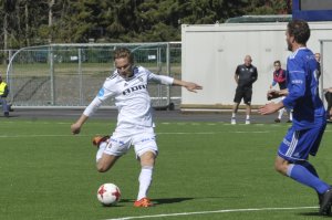 Rasmus Lynge Christensen fyrer løs.