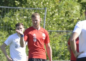 Mattias Anderssons første økt som Arendal-trener 14. juni 2017.