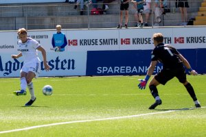 Ole Marius Håbestad setter inn 3-1 mot Vard 4. juni 2022.