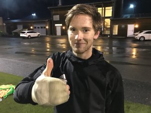 Anders Gundersen gleder seg til at han kan kvitte seg med gipsen og være tilbake i vanlig trening igjen.