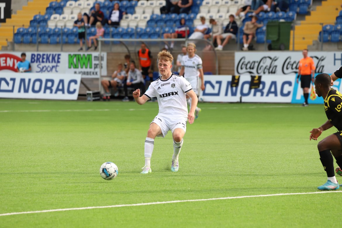 Tobias Hafstad fikk sin første kamp fra start denne sesongen etter at han kom på lån fra Tromsø for noen uker siden.