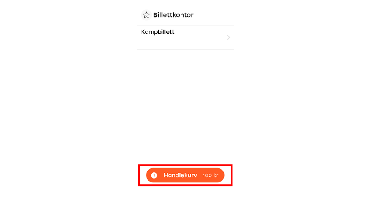 Handlekurven din viser nå det totale beløpet, trykk på knappen for å gå videre til betaling