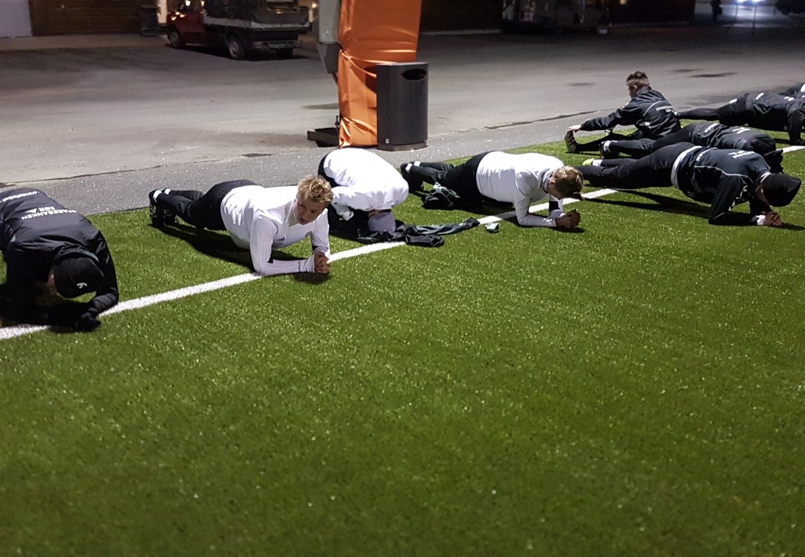 Planken i fem minutter krever viljestyrke.