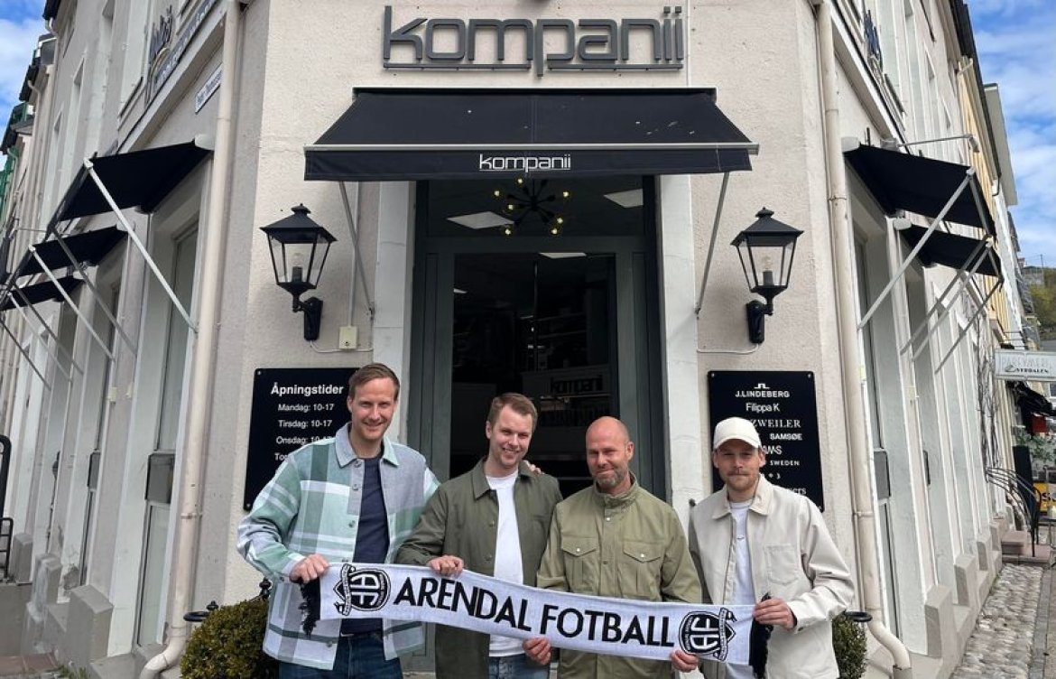 Thomas Knutsen i Kompanii er i godt selskap! Arendal Fotballs gode samarbeidspartner er en av dem som gjør Folkets kamp mulig!