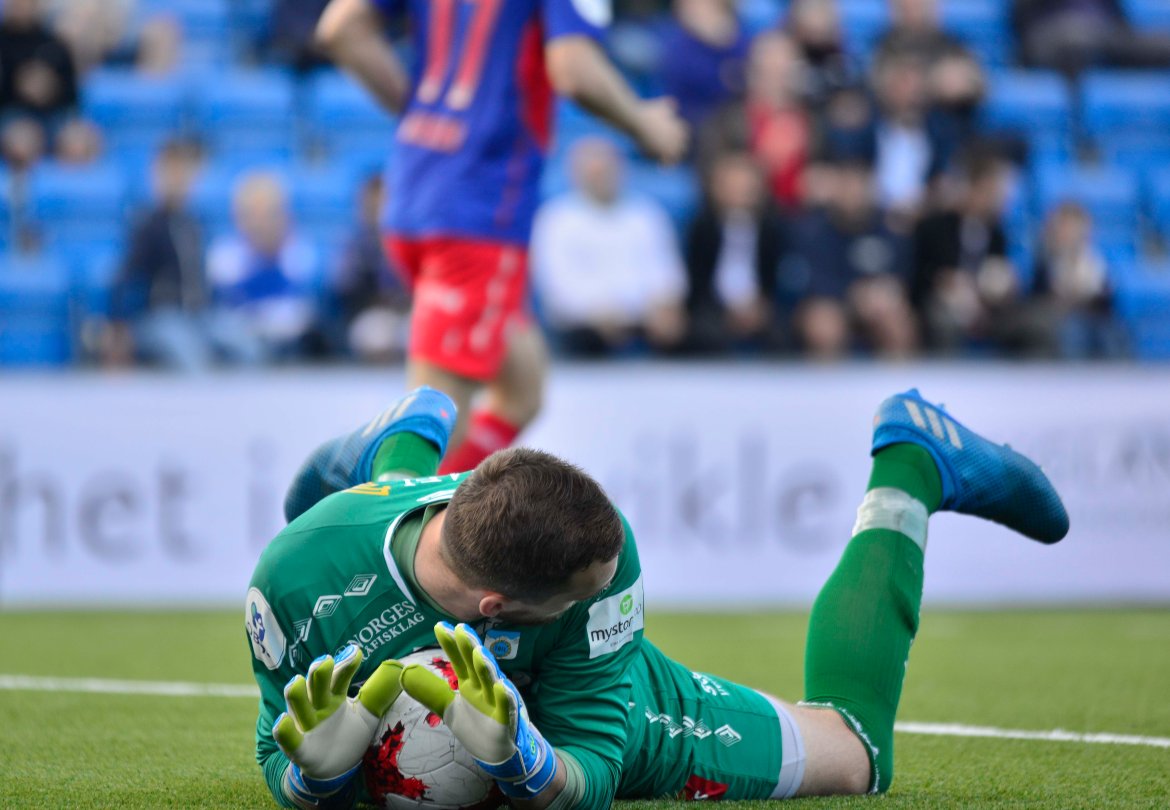 Tromsdalens keeper leverte en meget god kamp.