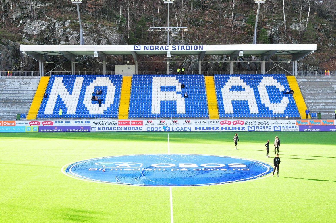 Norac stadion i timene før årets siste hjemmekamp 2017.