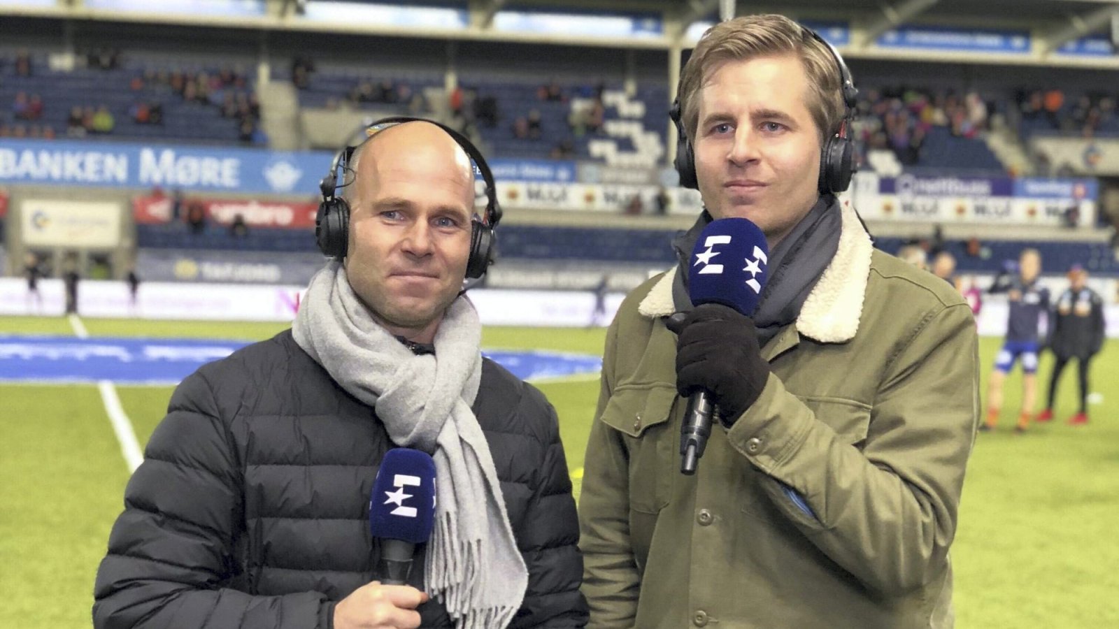 Roger Risholt og Amund Isaksen Lutnæs fra tiden de var kommentator-kolleger i Eurosport.