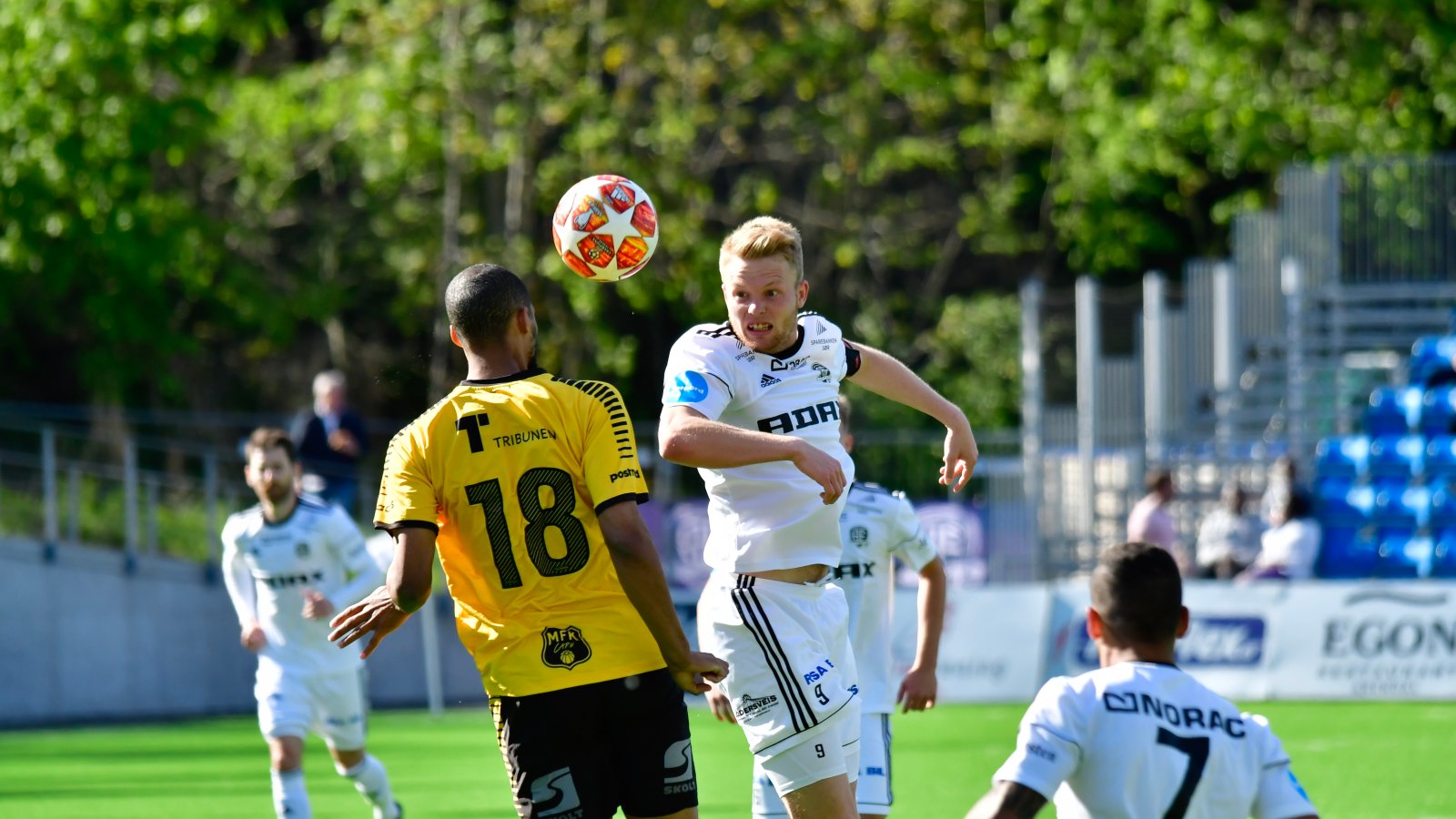 Fabian Stensrud Ness la ned en fantastisk innsats og ble også belønnet med en scoring mot sin tidligere klubb. FOTO: Alf Joachim Altenborg
