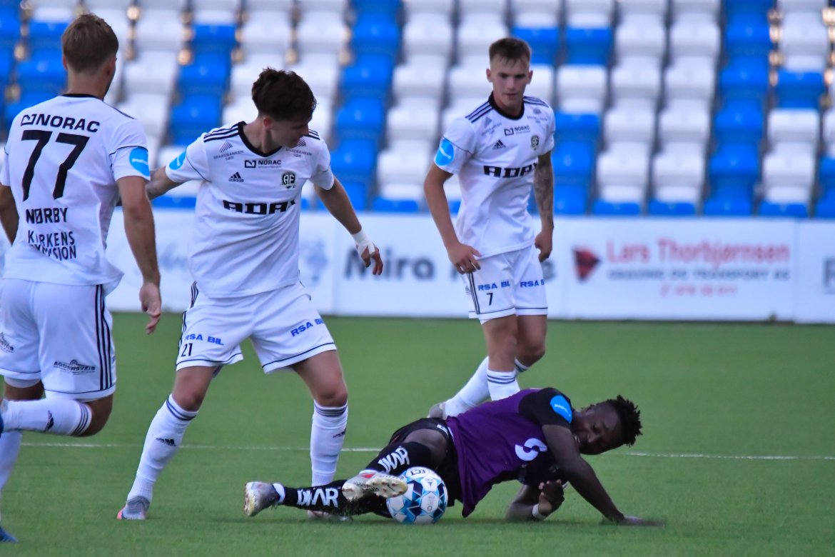 Mads Nørby Madsen, Stian Michalsen og Conrad Wallem ga alt mot Bryne.