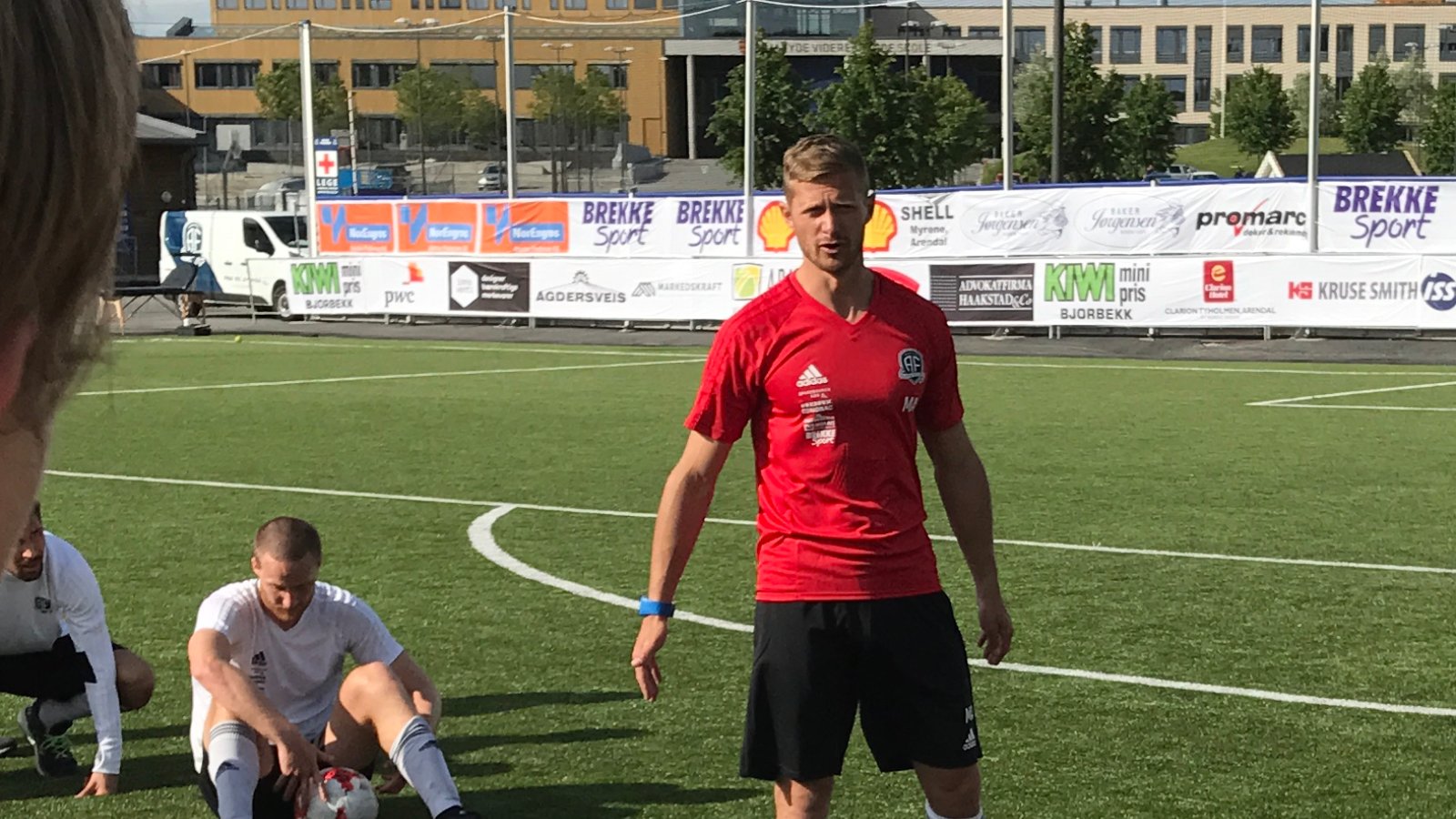 Mattias Andersson på treningsfeltet.