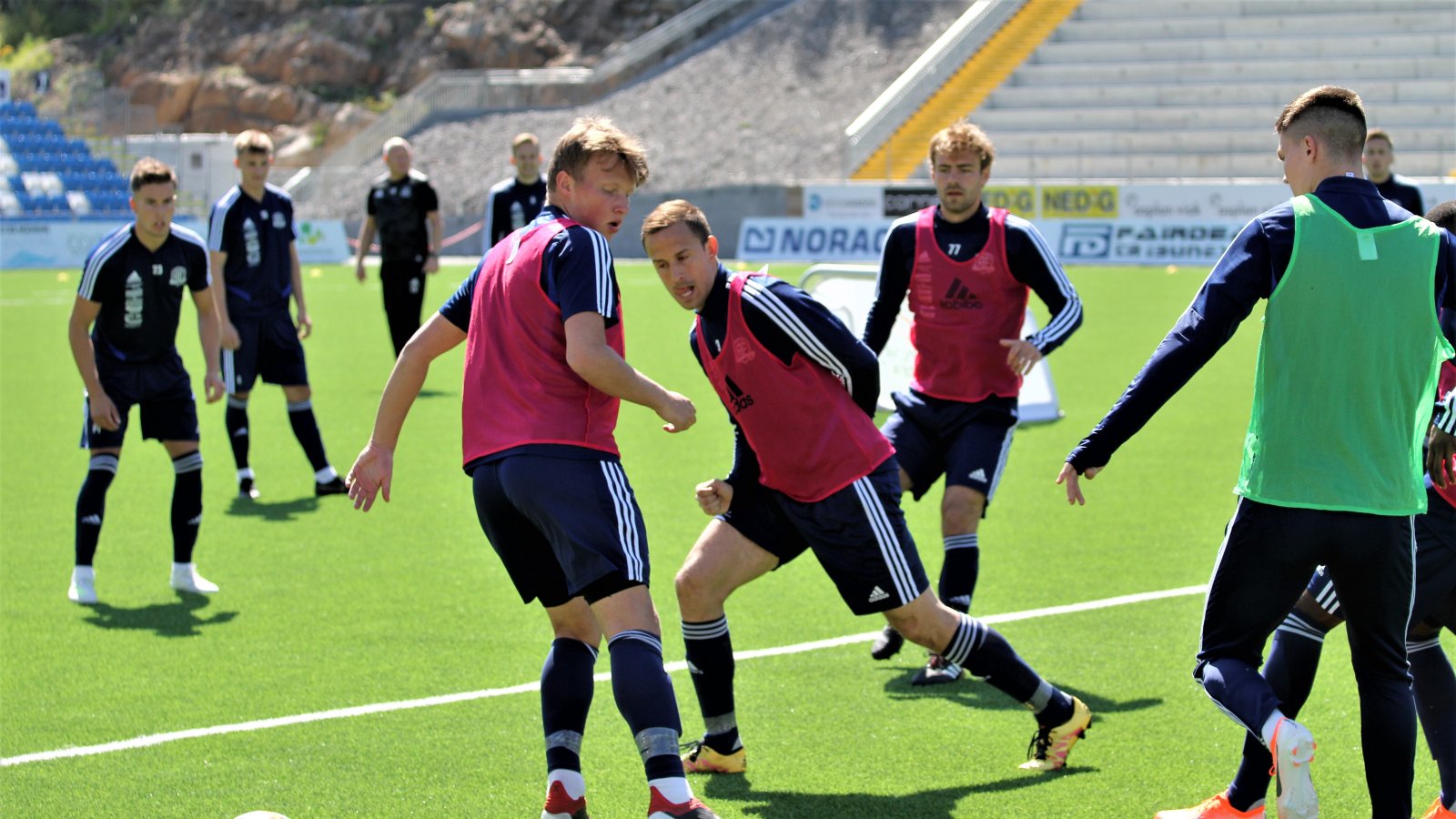 Dejan Corovic på trening foran møtet med Vidar 16. mai. 