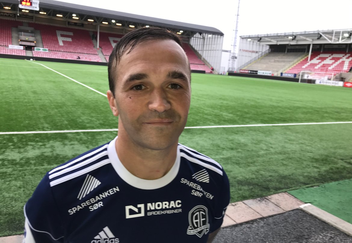 Wilhem Pepa etter 1-1 mot Fredrikstad 28. mai 2017.